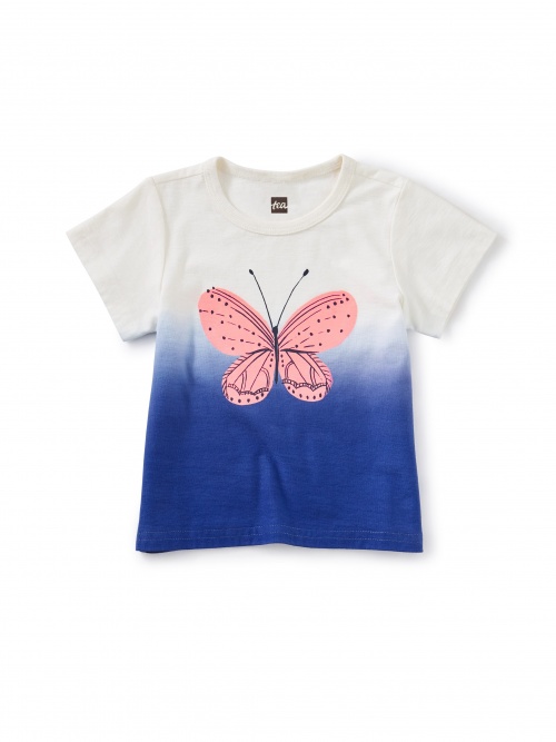 蝴蝶浸染图形t恤