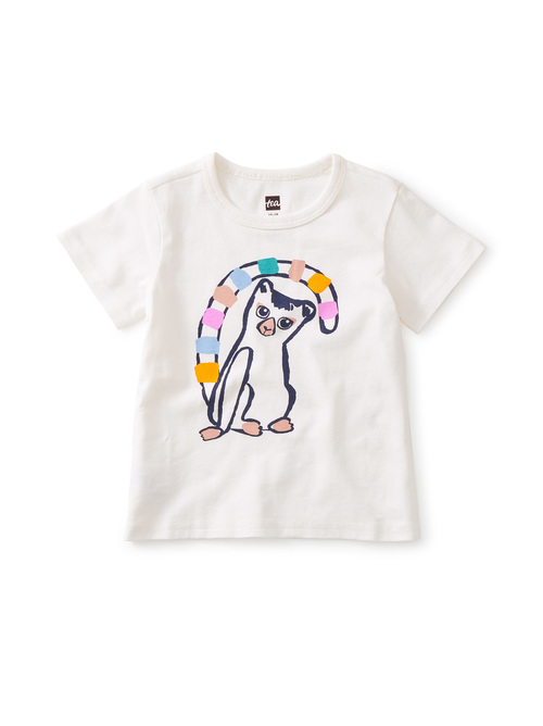 狐猴彩虹婴儿图形t恤