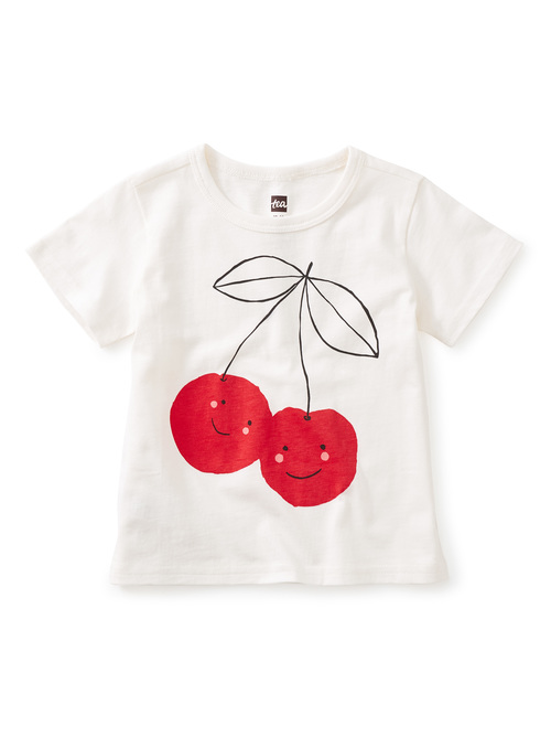 樱桃欢呼婴儿图形t恤