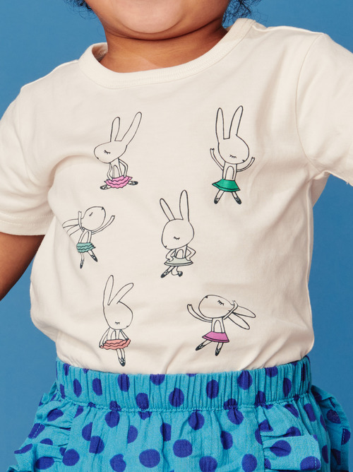 芭蕾舞兔宝宝图形t恤
