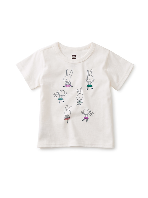 芭蕾舞兔宝宝图形t恤