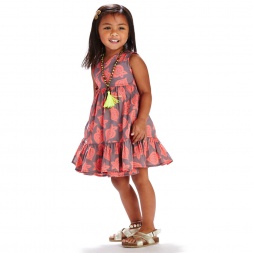 Dobby Salajama Wrap Dress for Girls | Tea Collection
