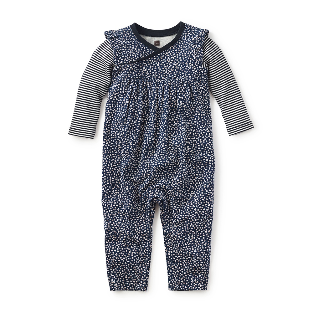 Minako Wrap Neck Romper & Baby Wrap Romper Tea Collection