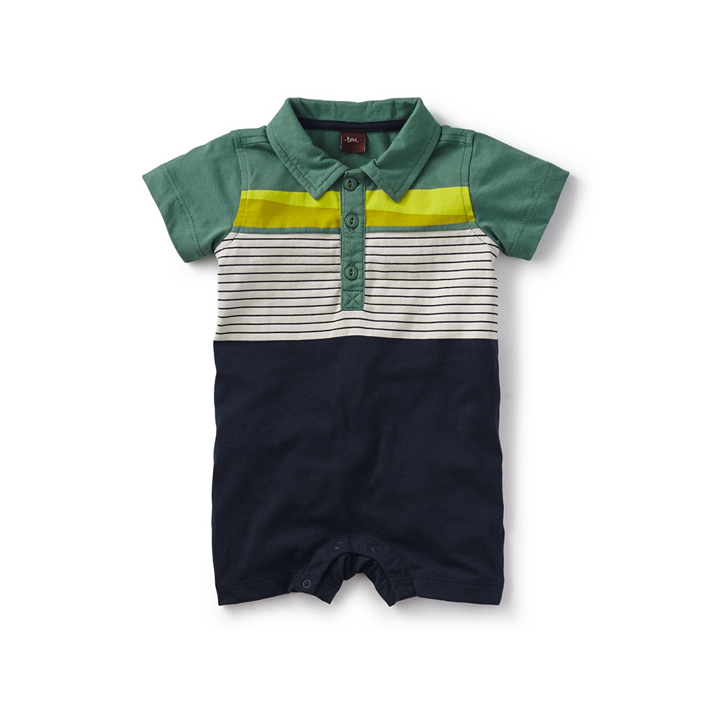 Little Boy Pinocchio Polo Romper Tea Collection