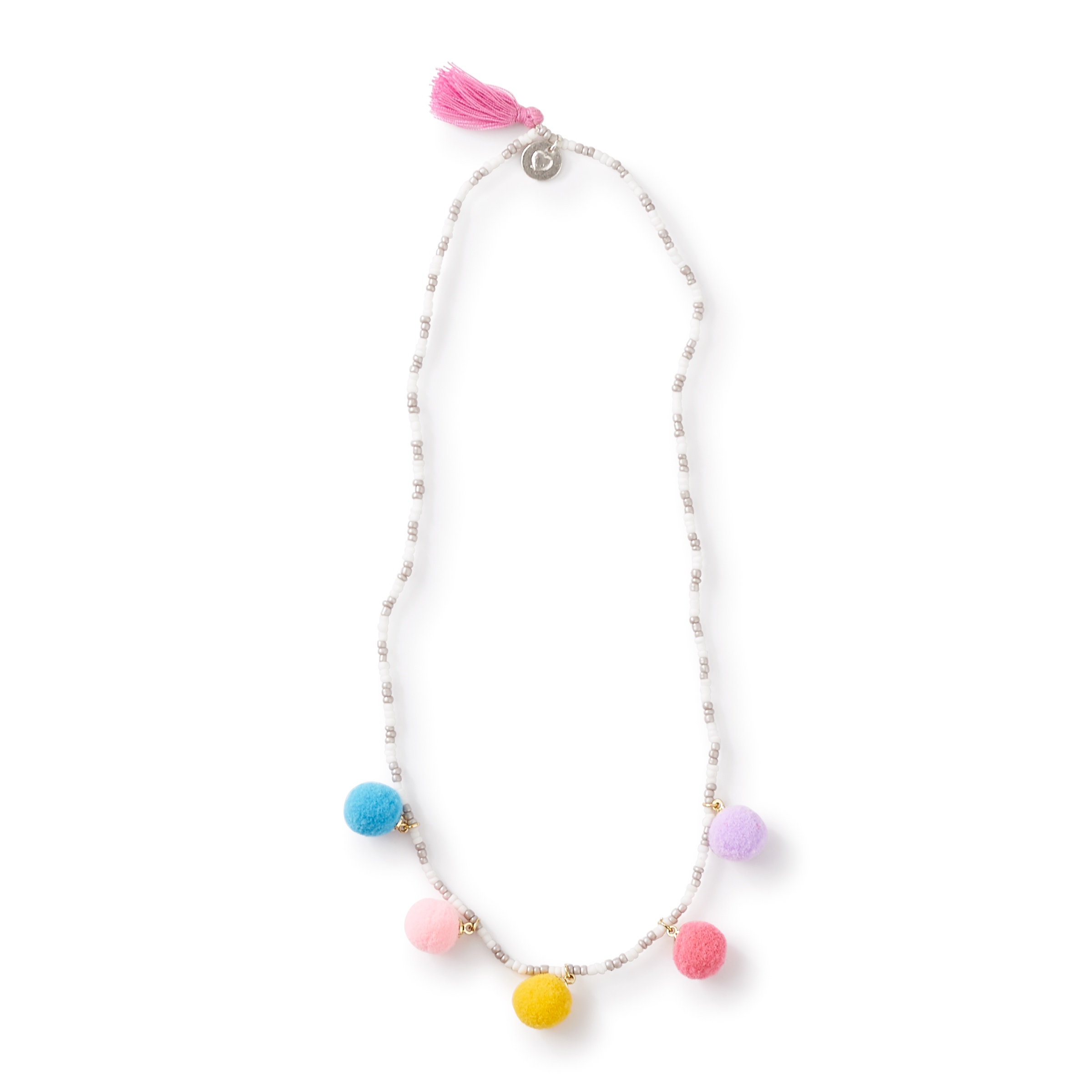 Peppercorn Kids Pom Pom Tassel Necklace Tea Collection