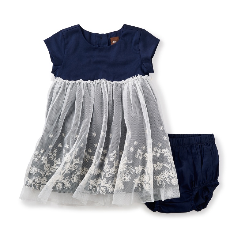 Ottie Embroidered Tulle Baby Dress