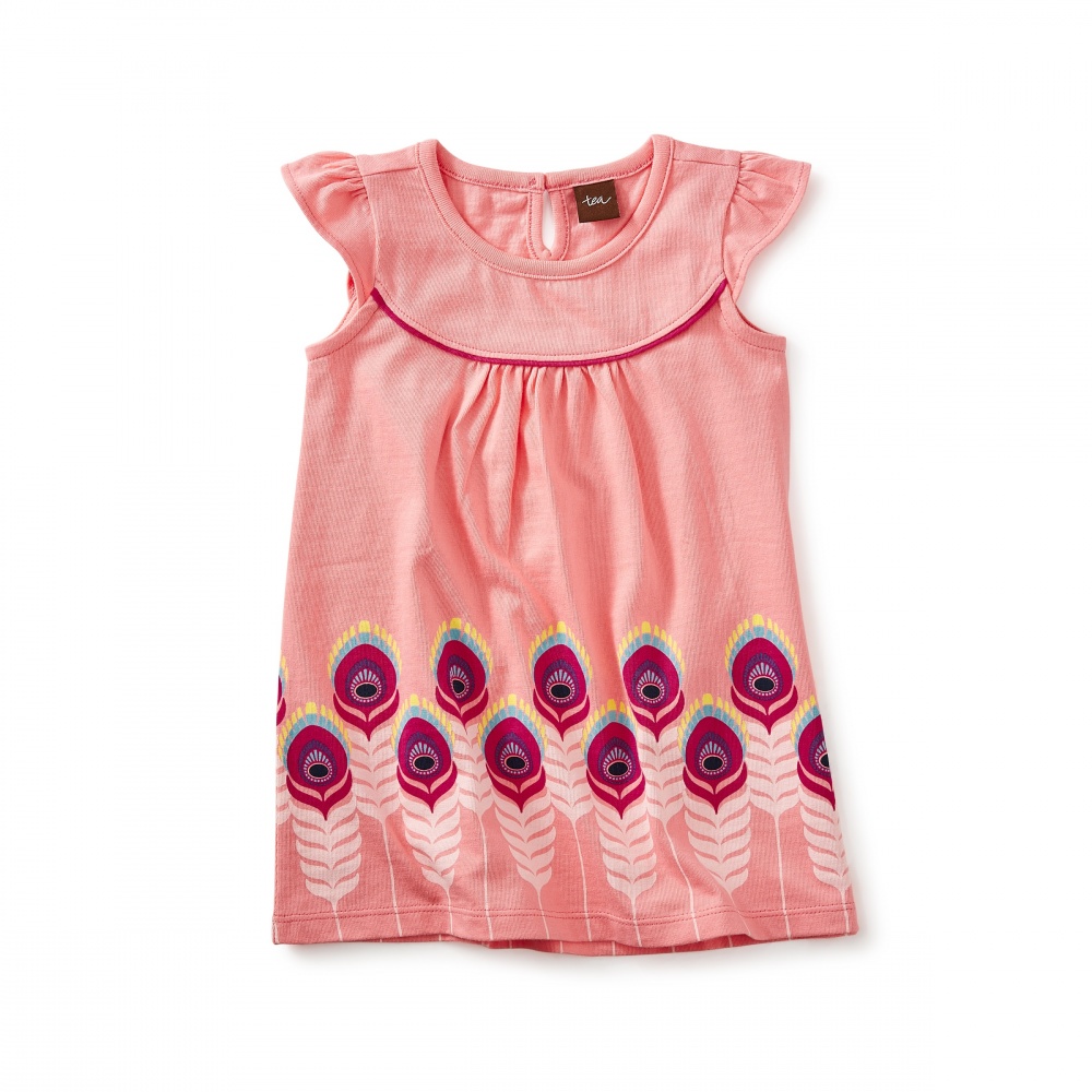Tea Collection Feather Graphic Baby Dress