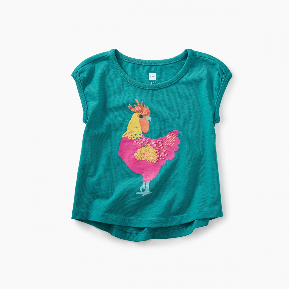 Tea Collection Rooster Graphic Baby Tee