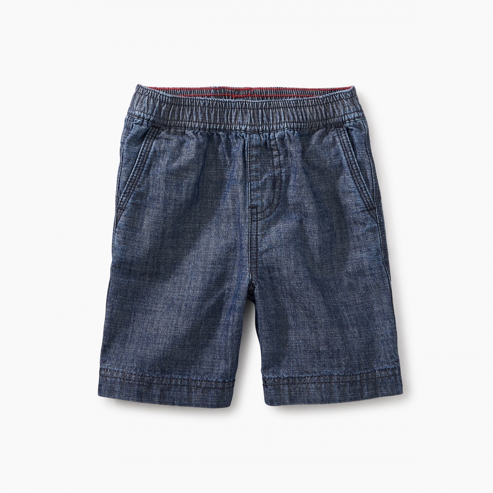Tea Collection Easy Does It Chambray Baby Shorts