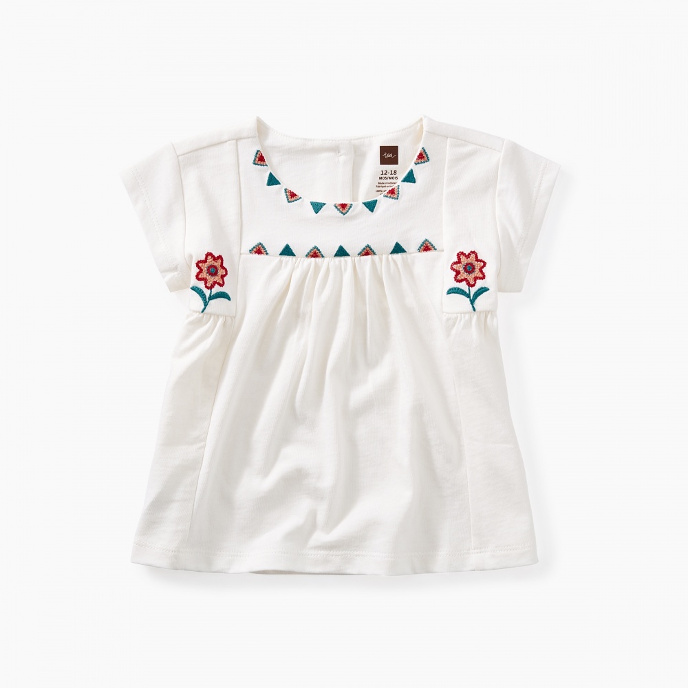Tea Collection Floral Embroidered Top