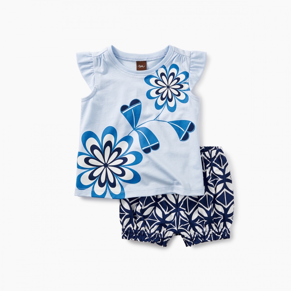 Tea Collection Blooming Florals Baby Outfit