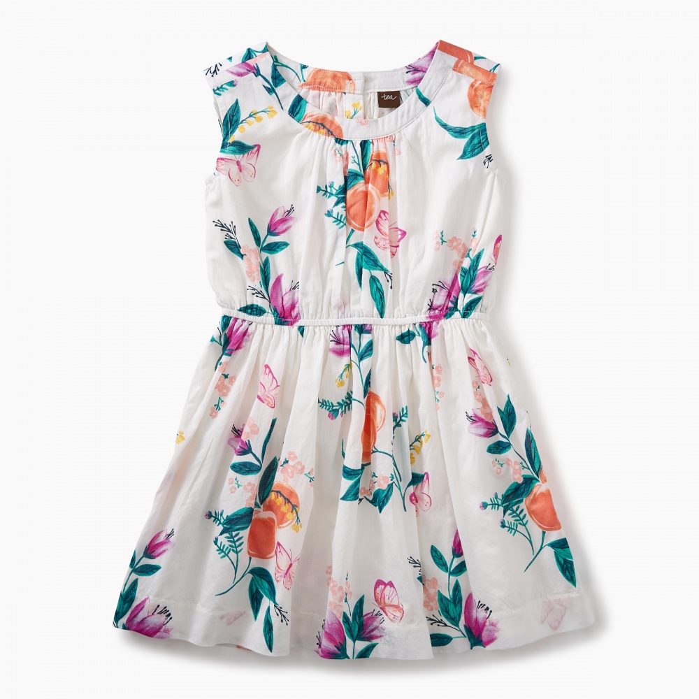 Tea Collection Peach Flower Dress