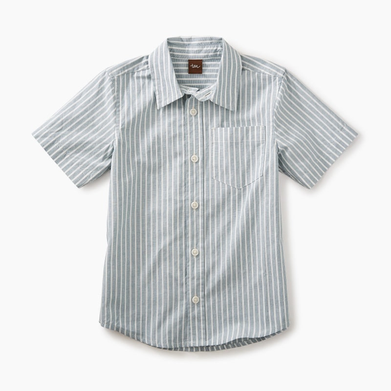 Striped short sleeve Button Shirt