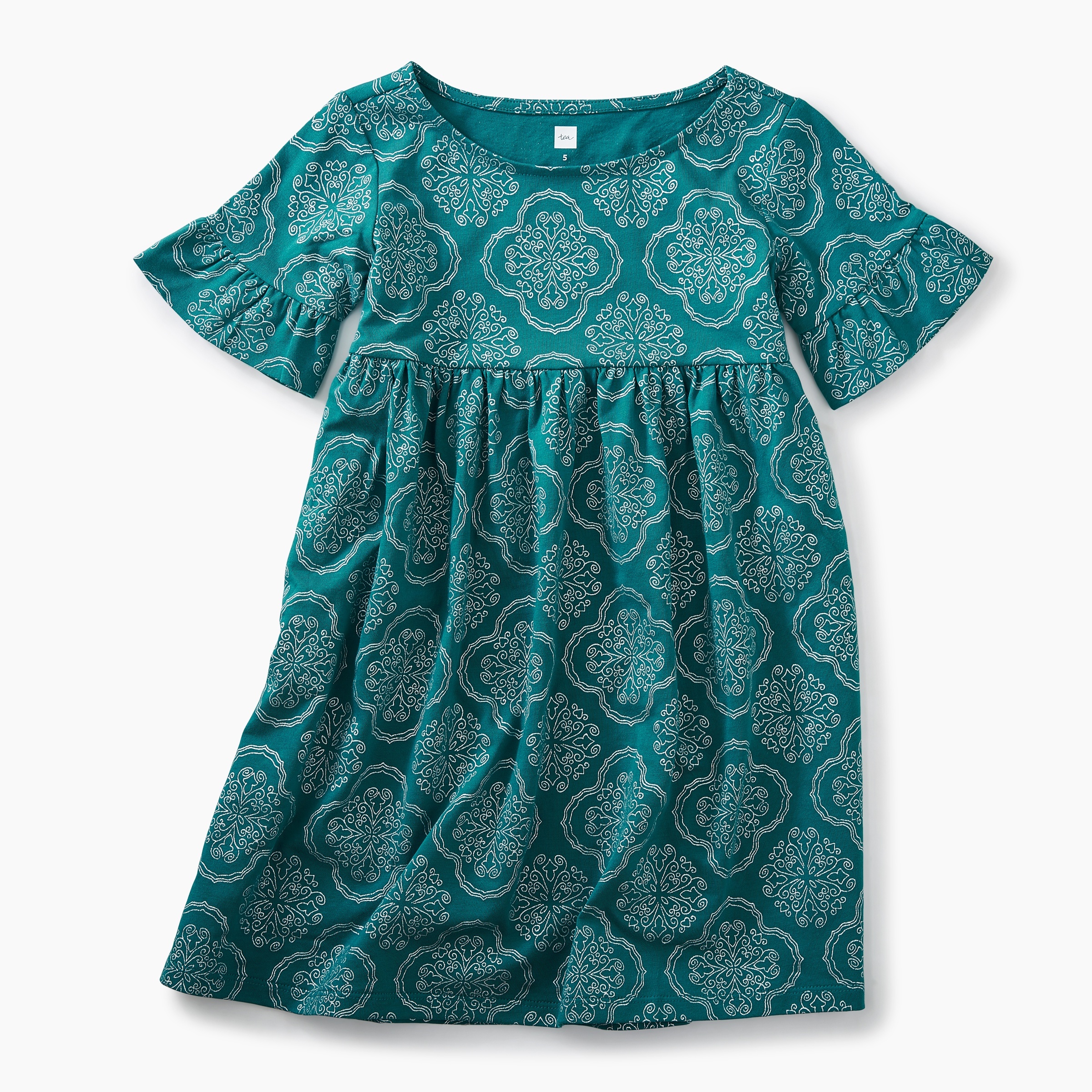 Ruffle Sleeve Knit Dress Tea Collection