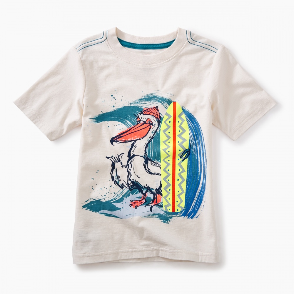 Tea Collection Surfing Pelican Graphic Tee