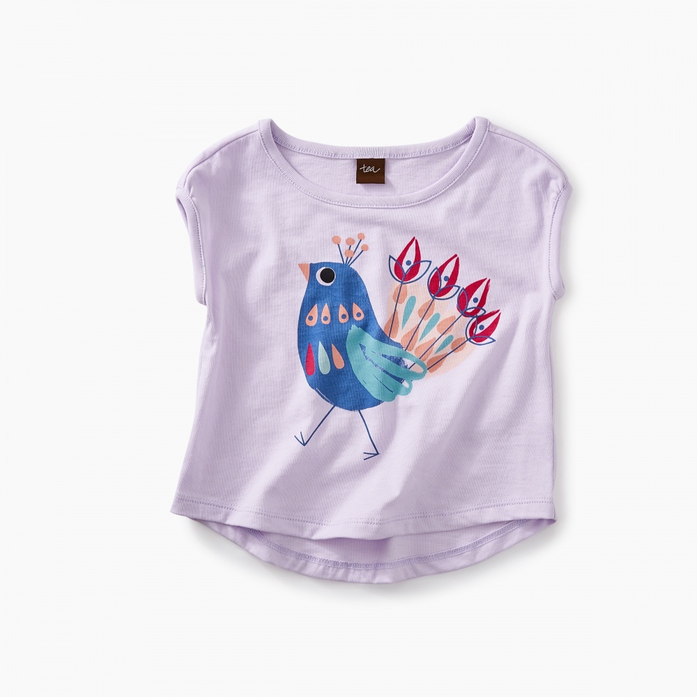 Tea Collection Peacock Graphic Baby Tee