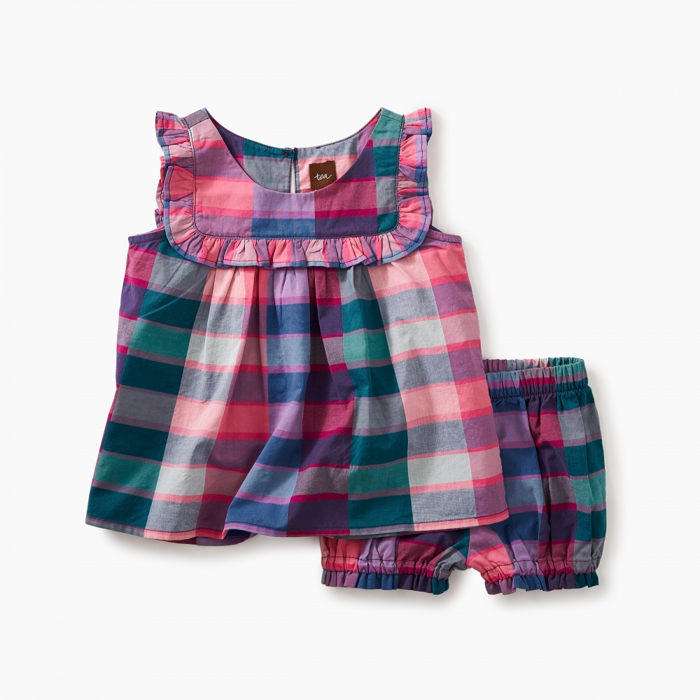 Tea Collection Plaid Baby Outfit