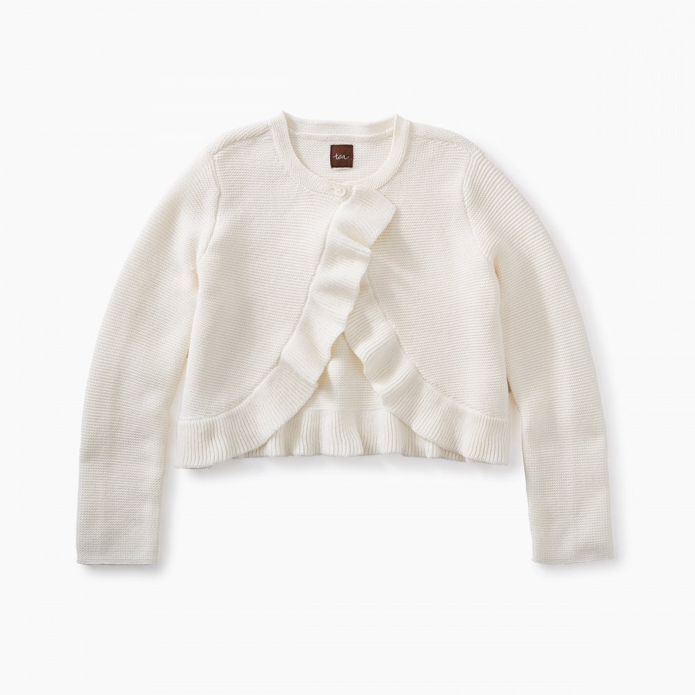 Tea Collection Ruffle Sweater Cardigan