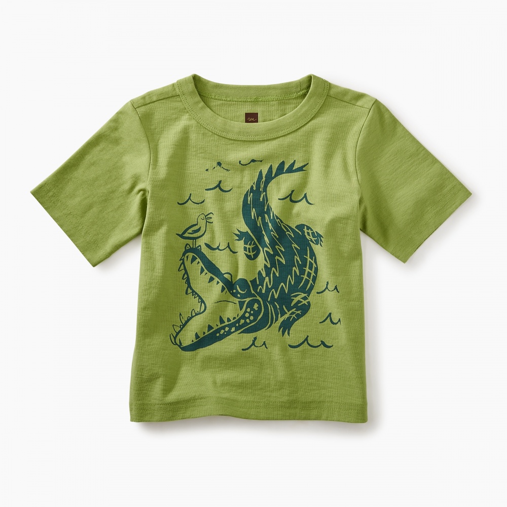Tea Collection Alligator Graphic Baby Tee