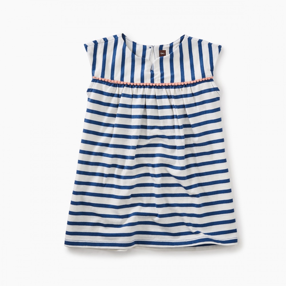 Tea Collection Pom Pom Trimmed Dress