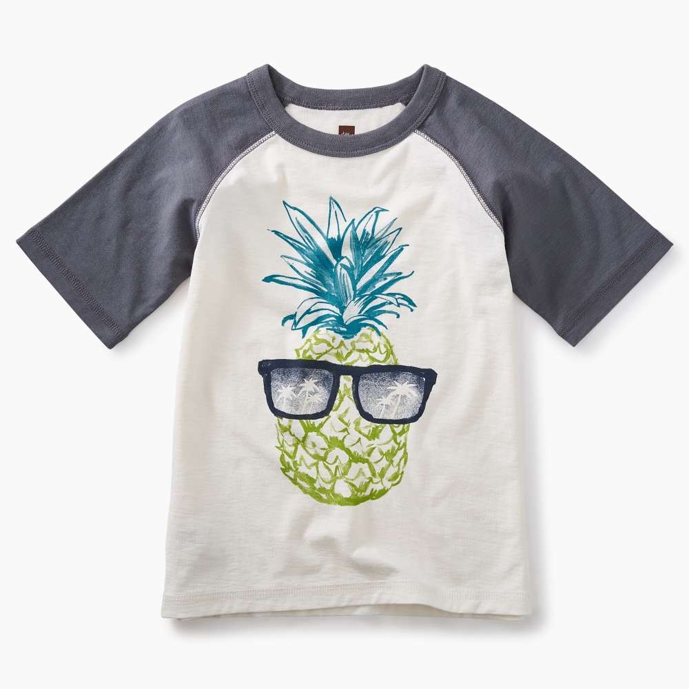 Tea Collection Sunshine Pineapple Rag Graphic Tee