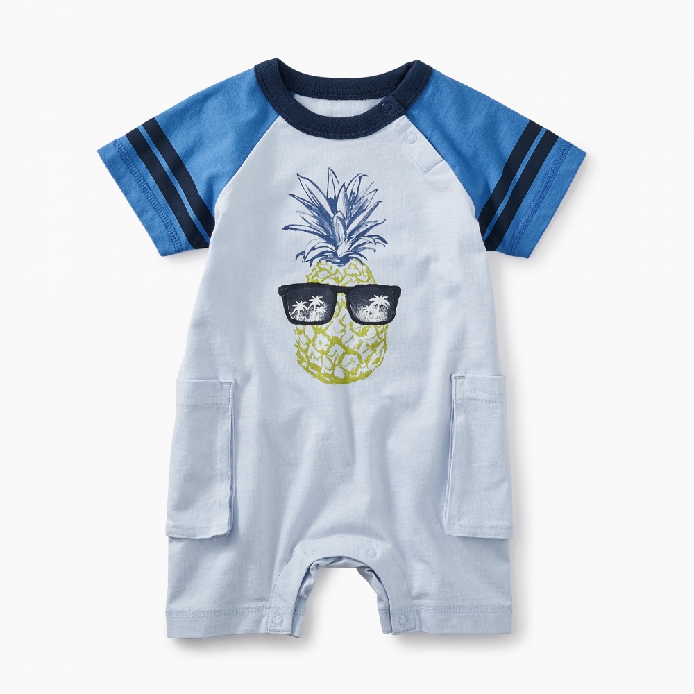 Tea Collection Pineapple Cargo Romper