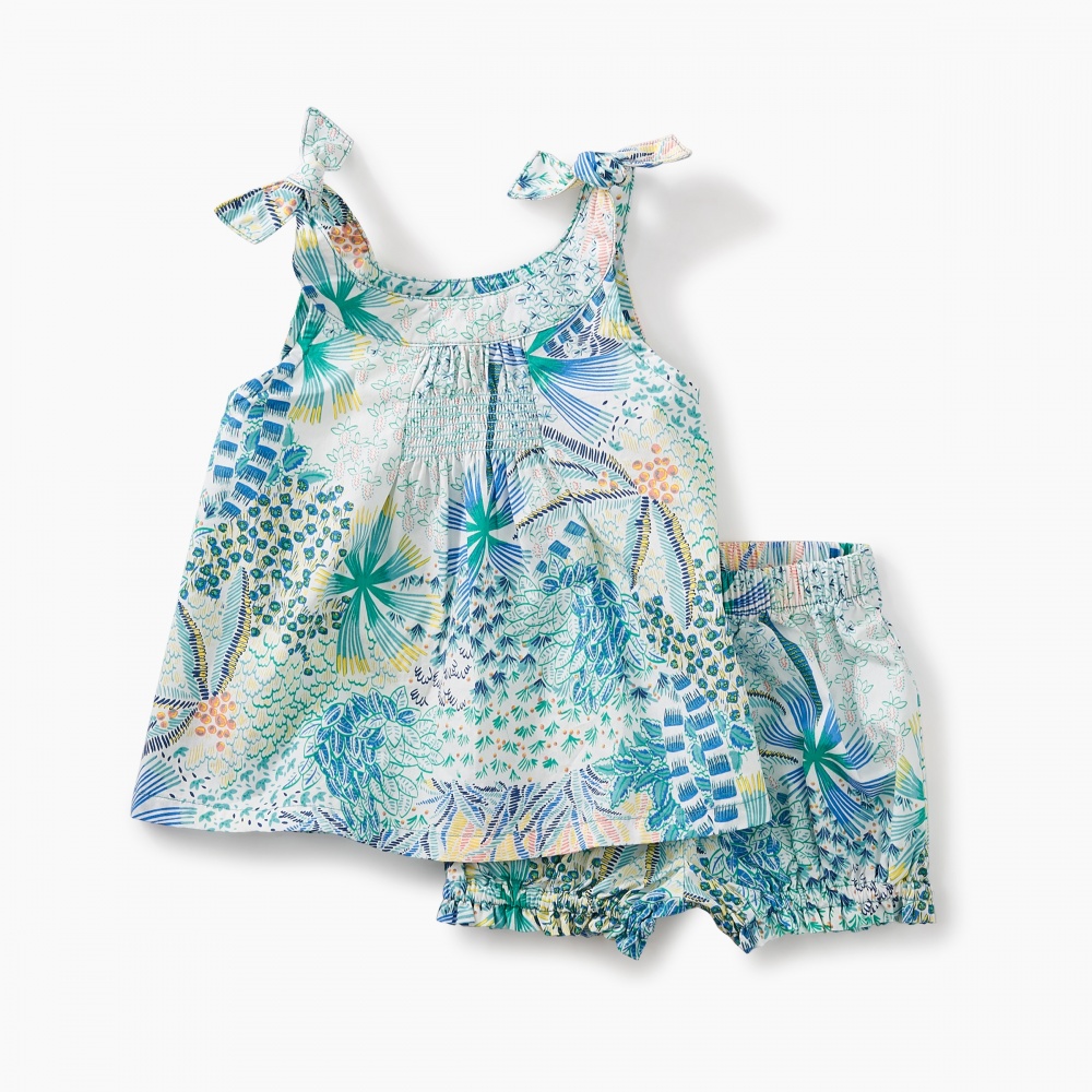 Tea Collection Shoulder Tie Baby Outfit