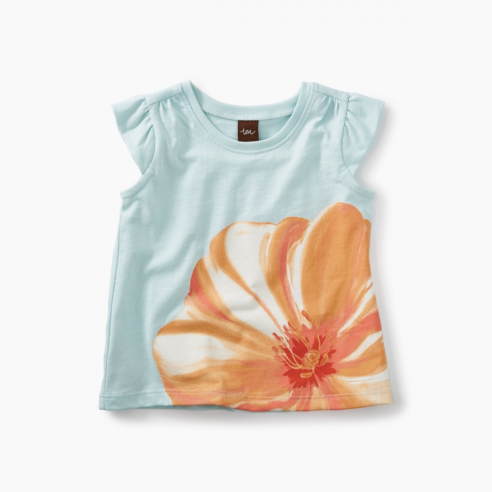 Tea Collection Large Flower Graphic Baby Tee