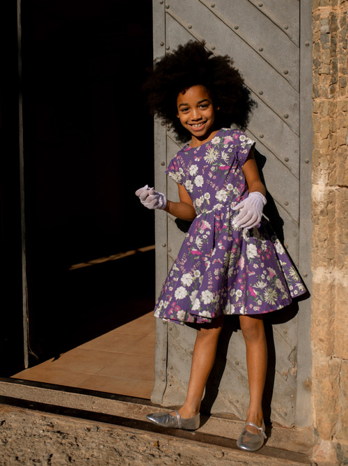 Button Back Skirted Dress