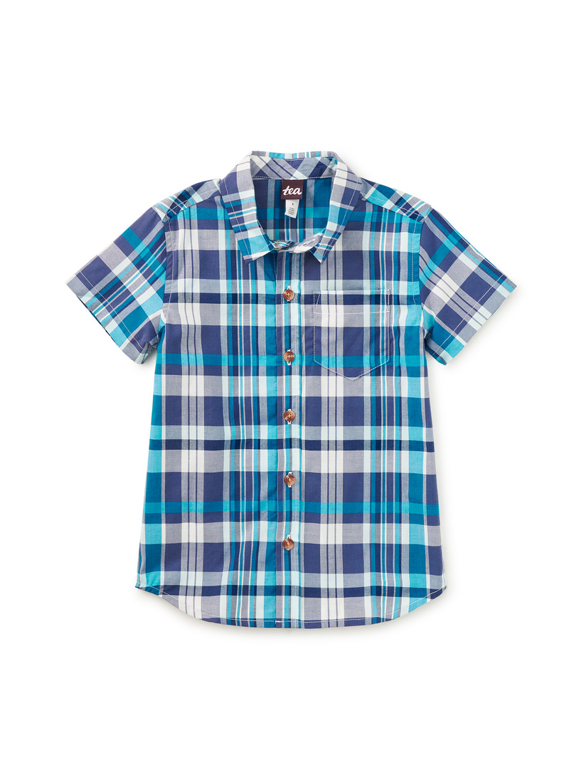 Plaid Button Up Woven Shirt