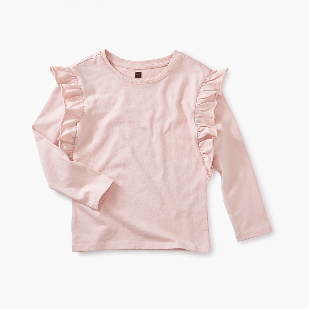 Solid Ruffle Sleeve Top | Tea Collection