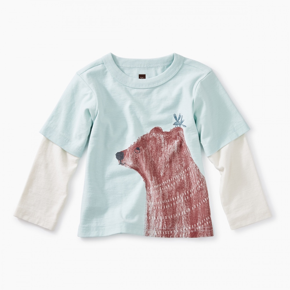 Brown Bear Layered Graphic Tee | Tea Collection
