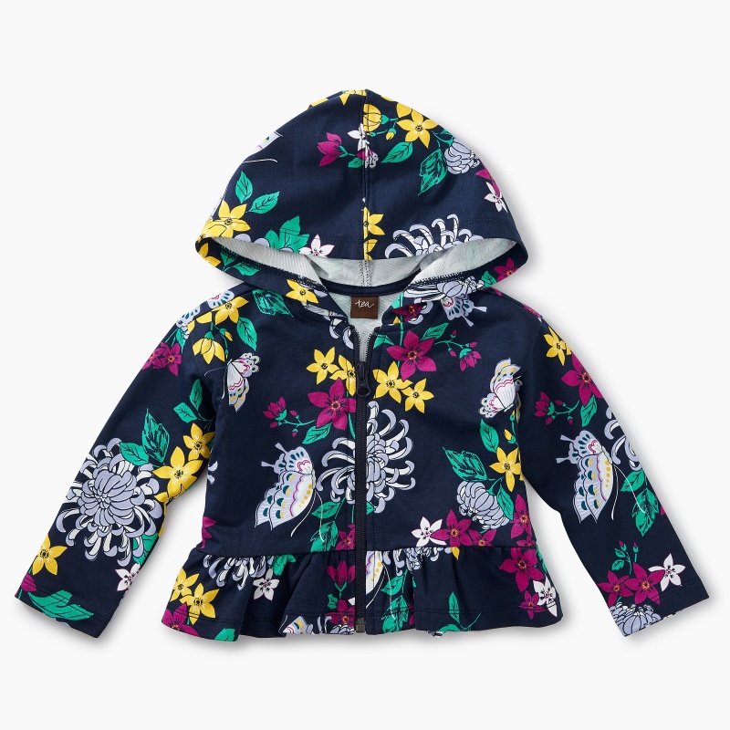 Blooms Baby Zip Hoodie | Tea Collection