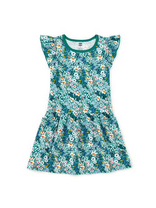  Flutter Sleeve Pocket Dress