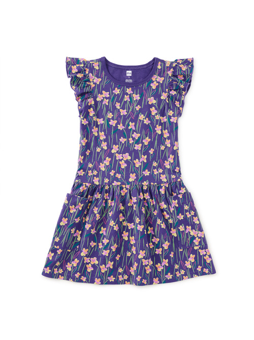  Flutter Sleeve Pocket Dress