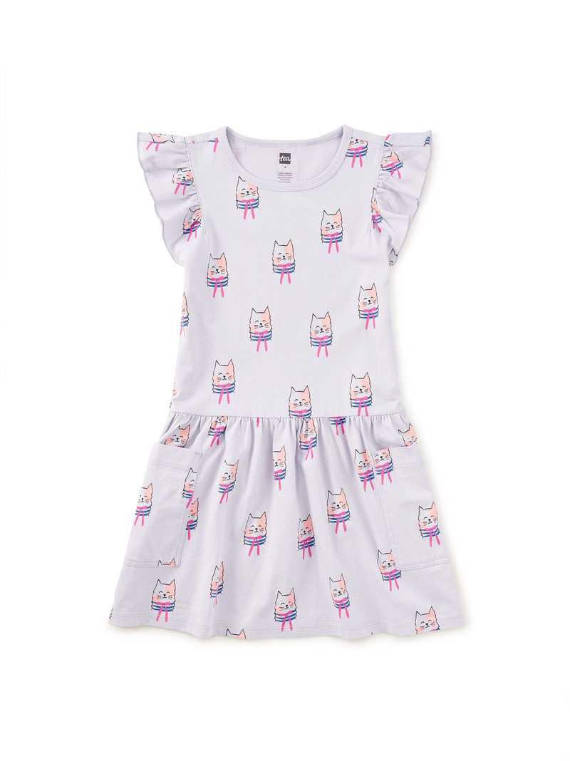 Flutter Sleeve Pocket Dress