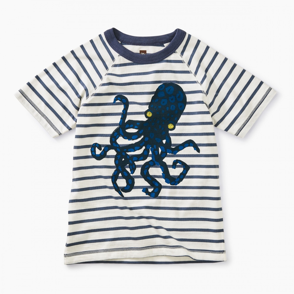 Octopus Striped Graphic Tee