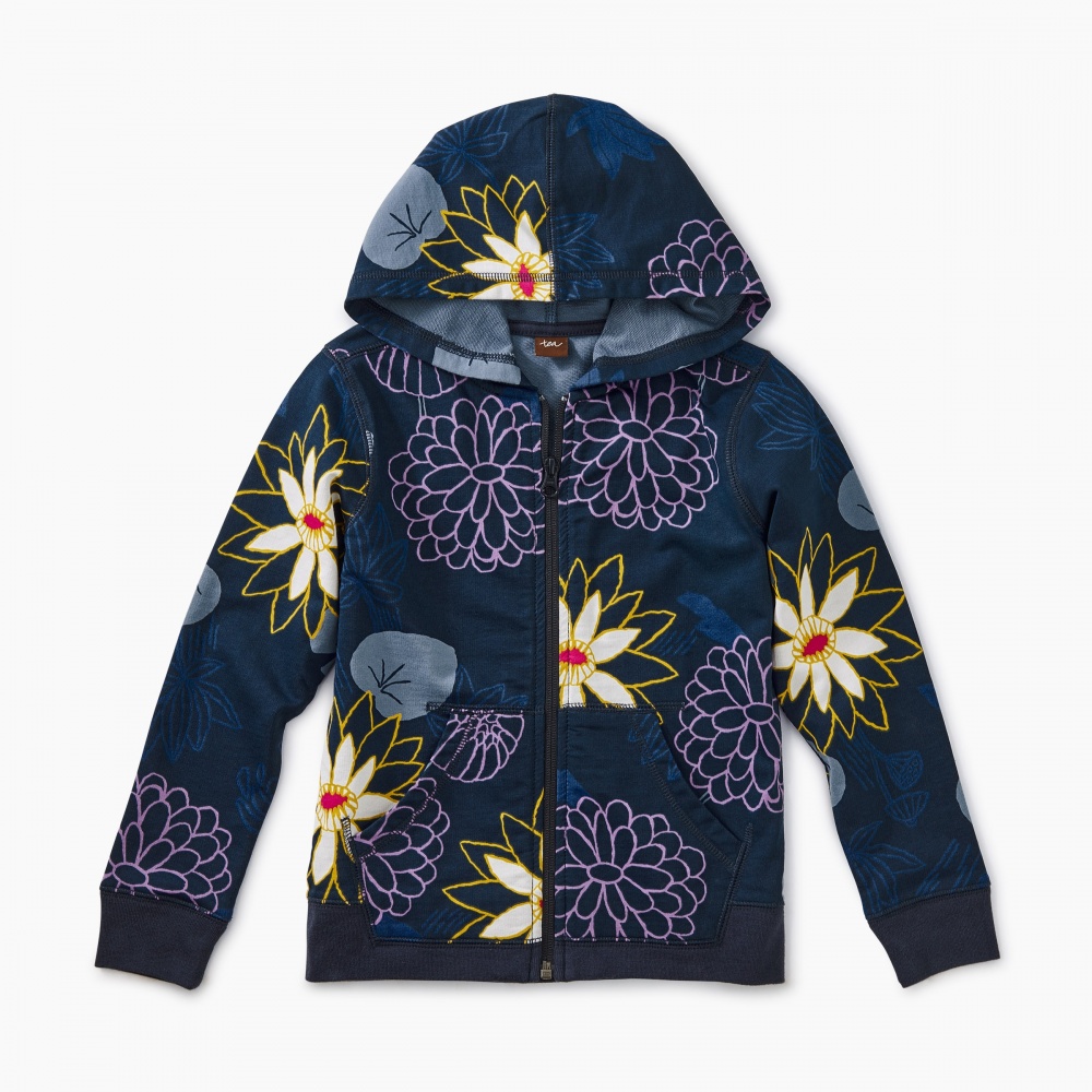 Printed Zip Hoodie | Tea Collection