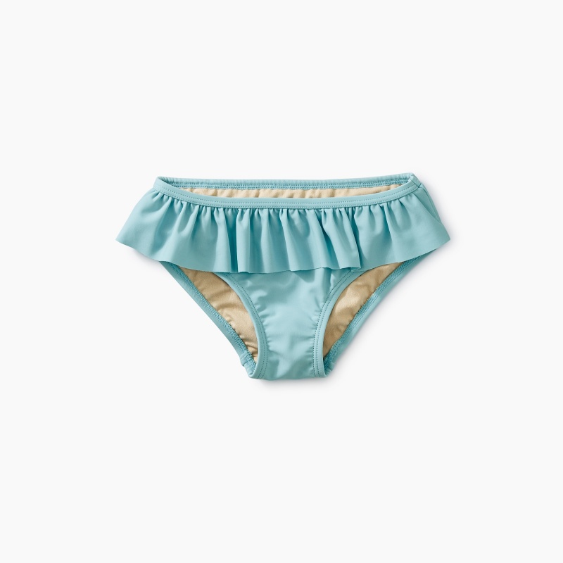 Solid Ruffled Bikini Bottom