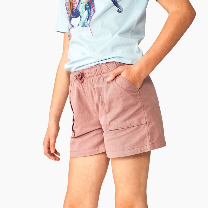 Solid Woven Pull-On Shorts
