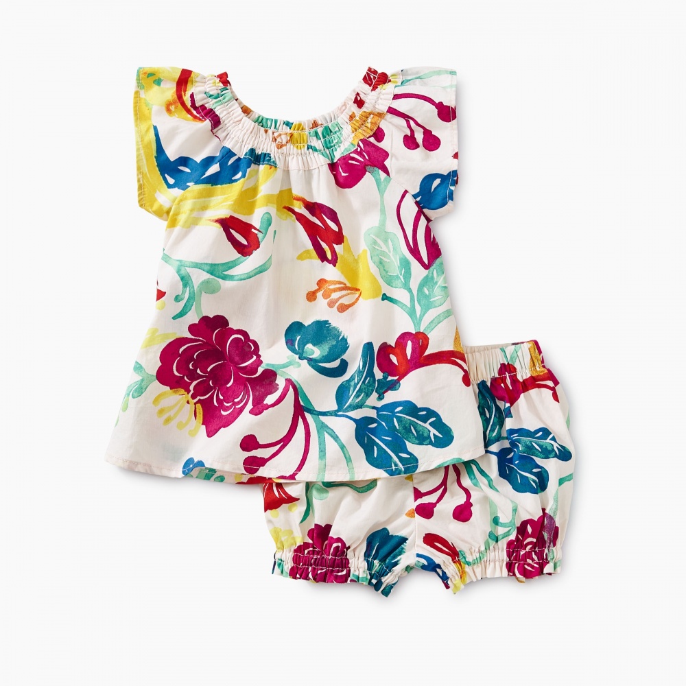 Woven Floral Baby Set