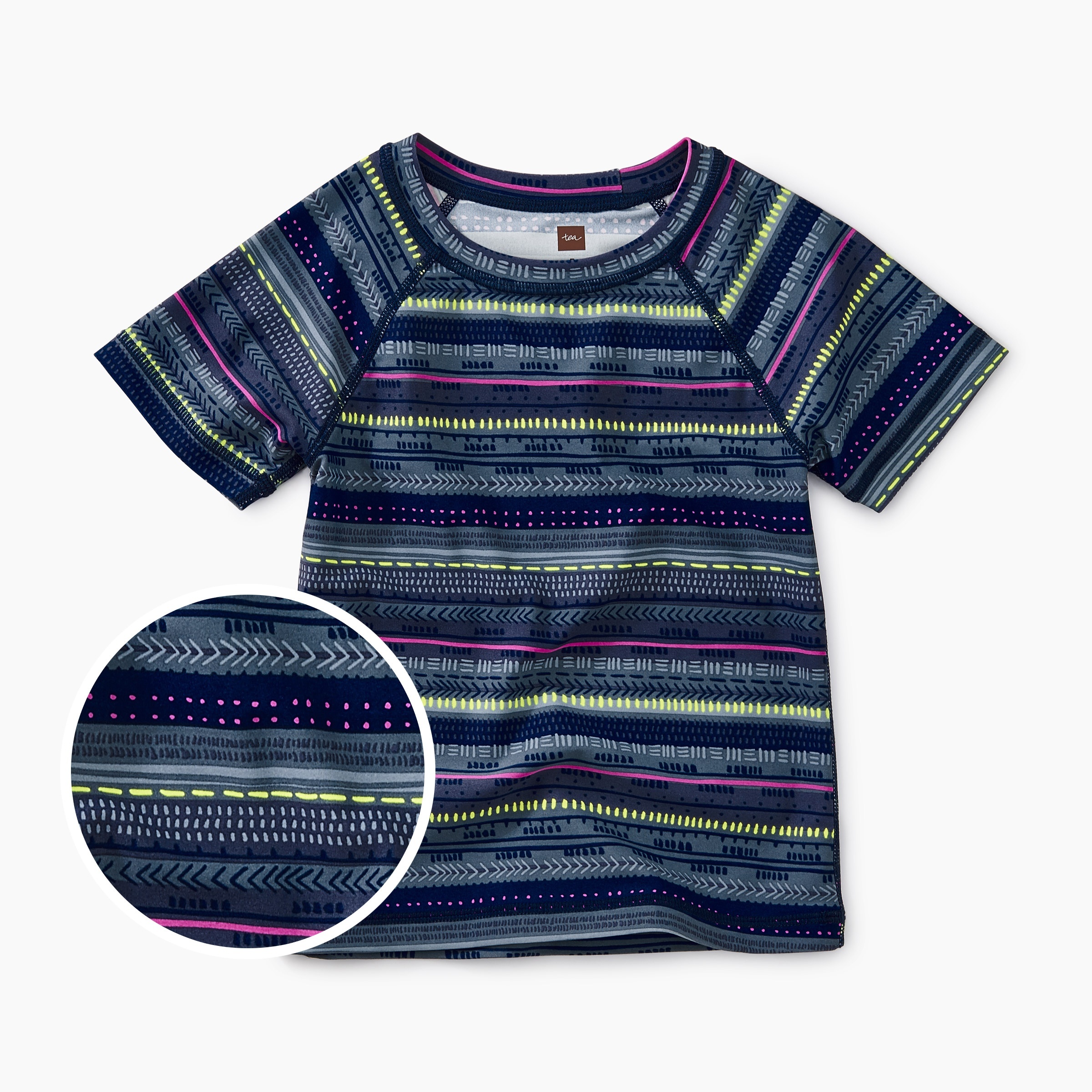 Printed Short Sleeve Rash Guard | Tea Collection