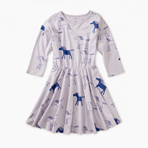 lilac tea dress