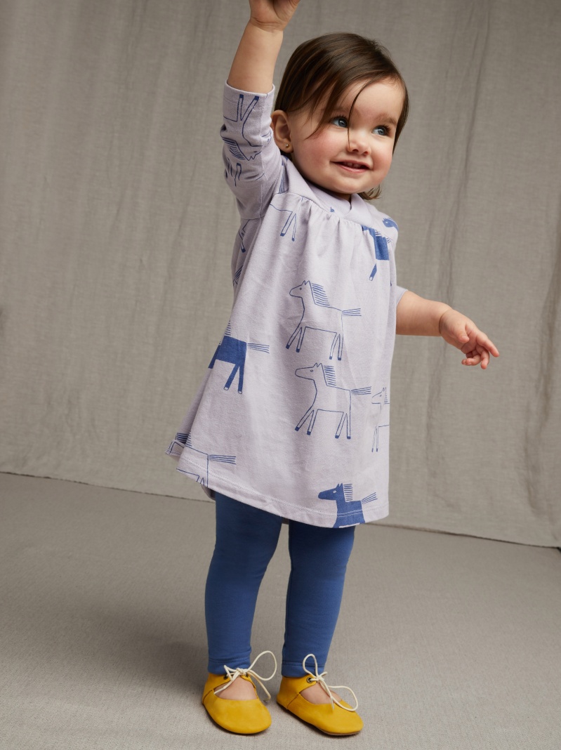 Printed Wrap Neck Baby Dress | Tea Collection