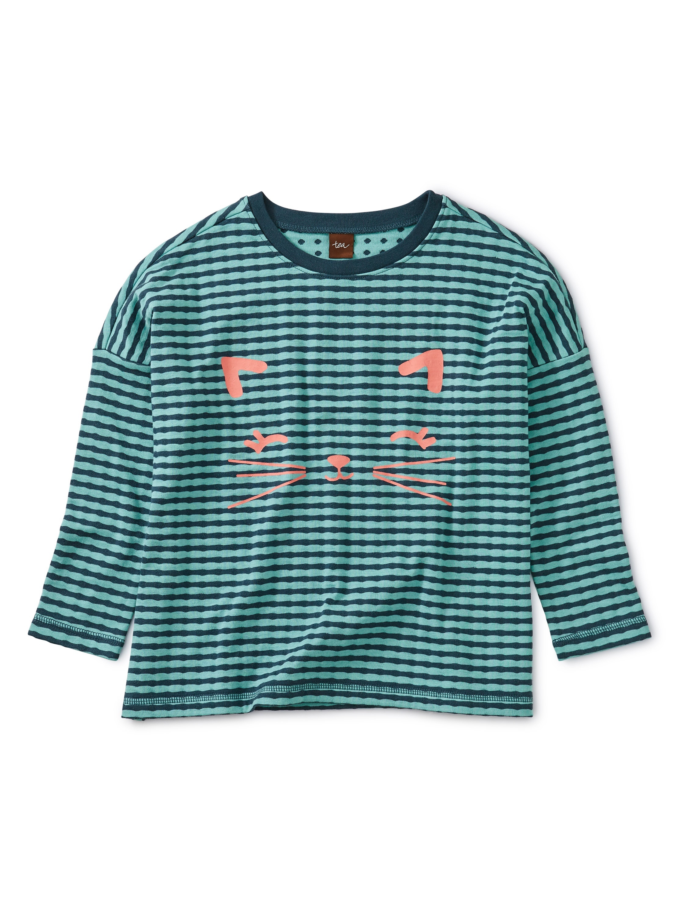 Meow Graphic Double Knit Top | Tea Collection