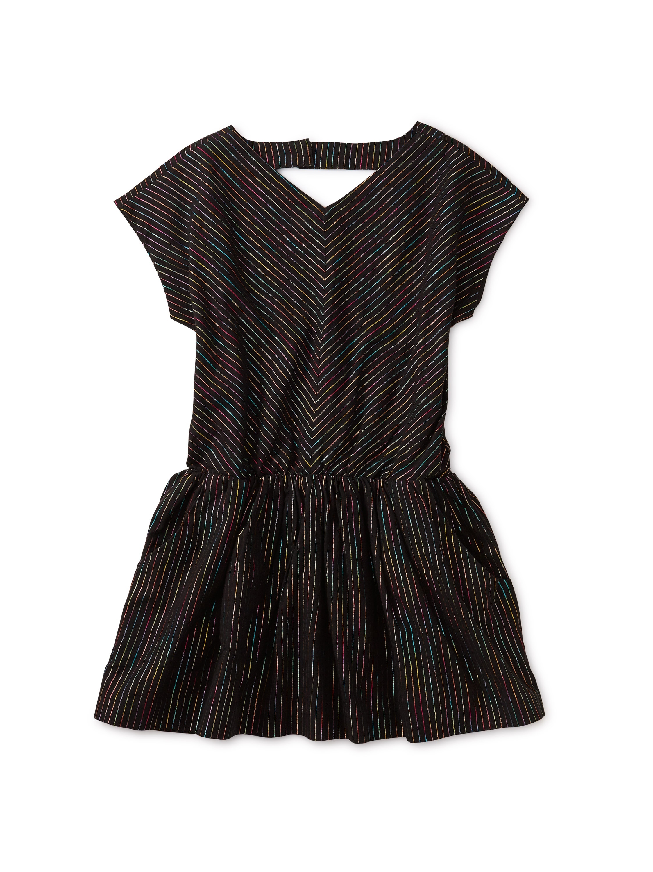Metallic Rainbow Striped Dress | Tea Collection