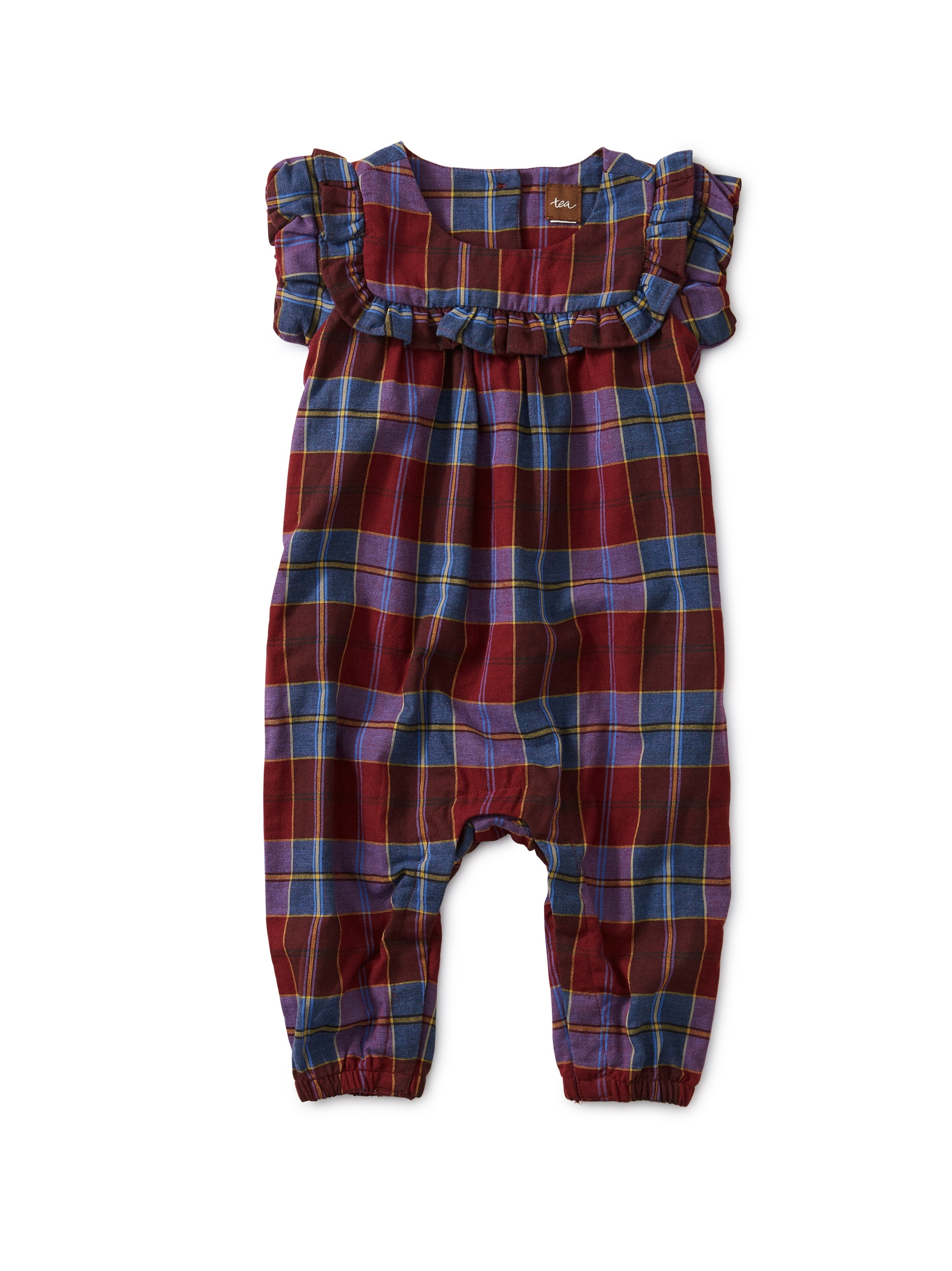 Family Plaid Ruffle Romper Tea Collection