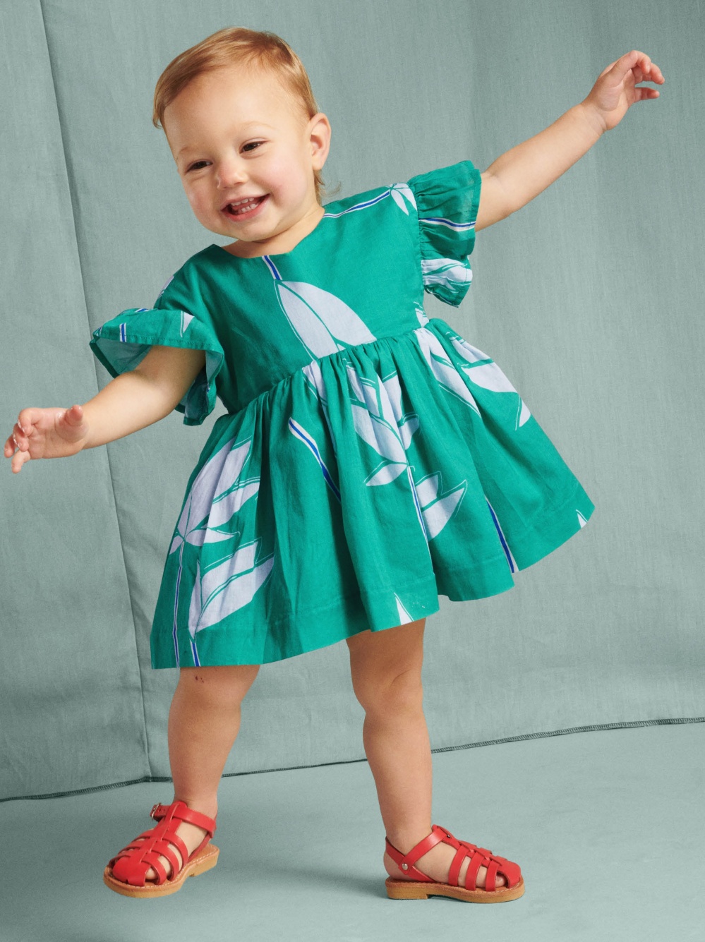 Ruffle Sleeve Baby Dress Tea Collection