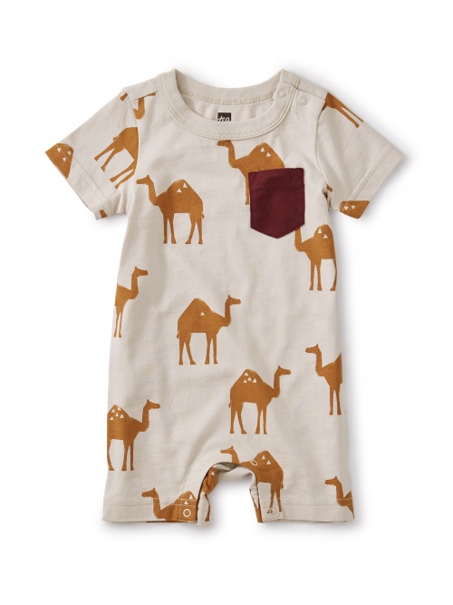 Printed Pocket Romper