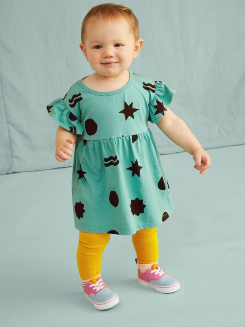 Flowy Ruffles Sleeve Dress